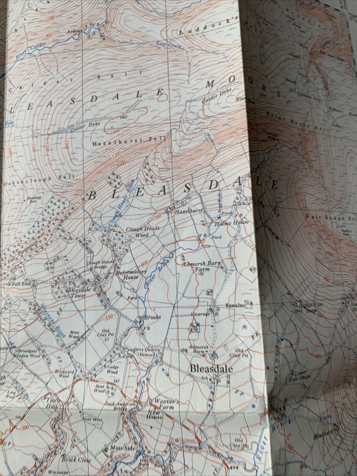 Claughton Bleasedale Ordnance Survey Map 1955 2 & Half Inch Sheet SD64