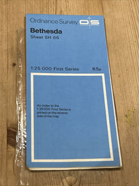 BETHESDA Ordnance Survey Sheet SH66 Map 1:25000 First Series 1953 Llanllechid