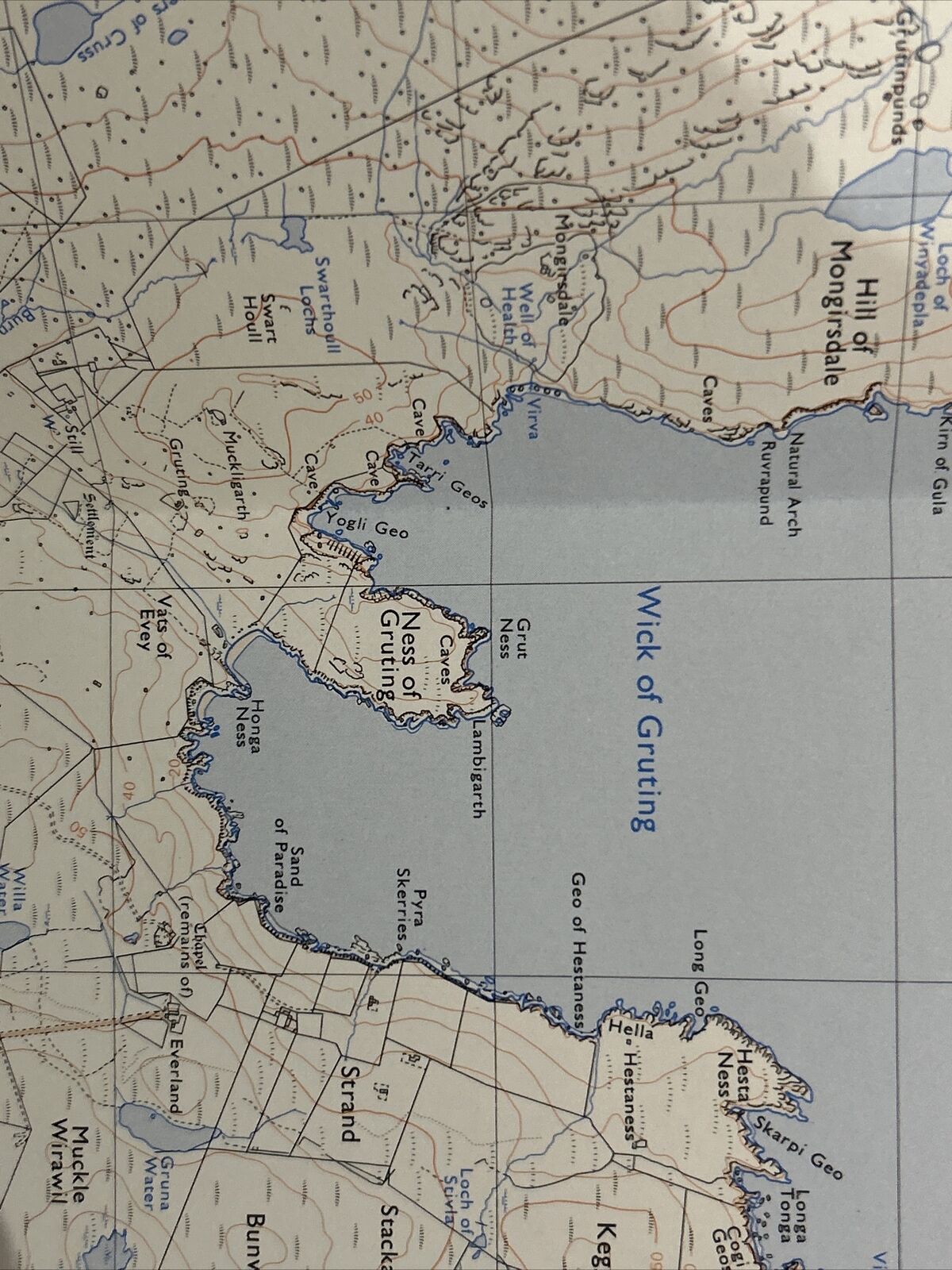 FETLAR NORTH Ordnance Survey Second Series 1:25,000 Map HU59/69 1976 Shetland