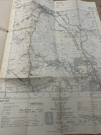 COTTINGHAM Hull Ordnance Survey CLOTH Sheet 54/03 1:25000 1946 National Grid