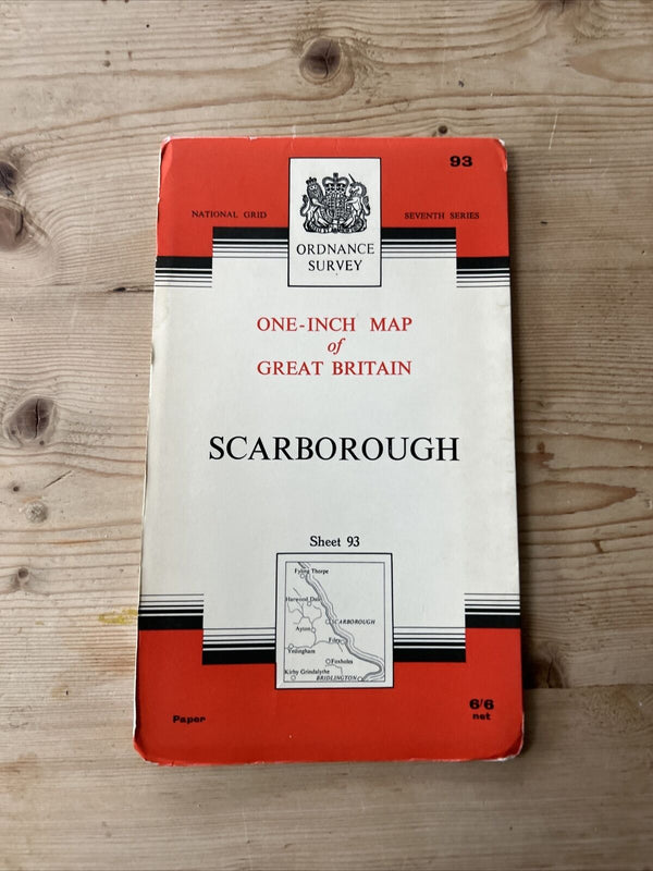 SCARBOROUGH Ordnance Survey Seventh Series Paper One inch 1963 Sheet 93