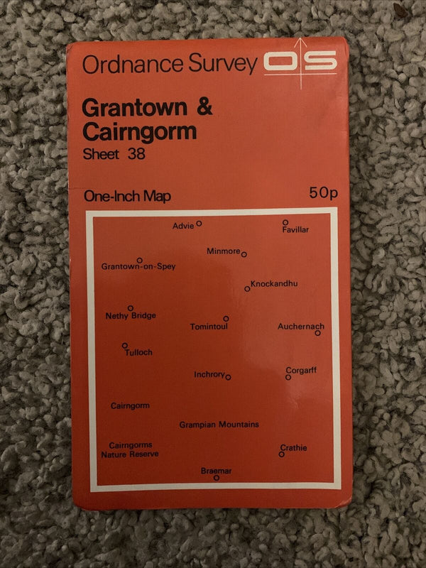 Grantown & Cairngorm No 38 1971 Revision  Ordnance Survey One Inch Map