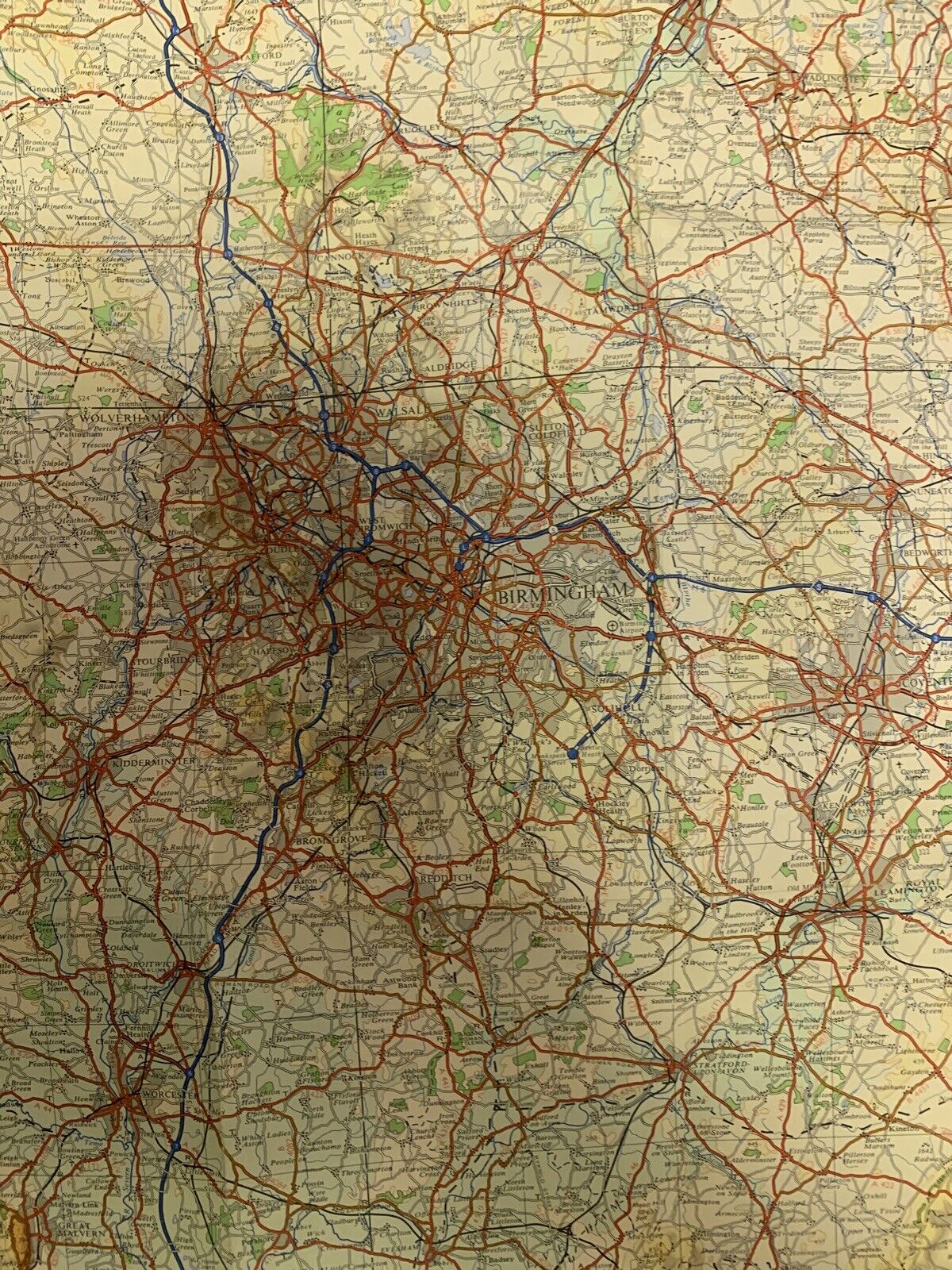 The Midlands  - Ordnance Survey Map Quarter Inch Sheet 13 - 1973