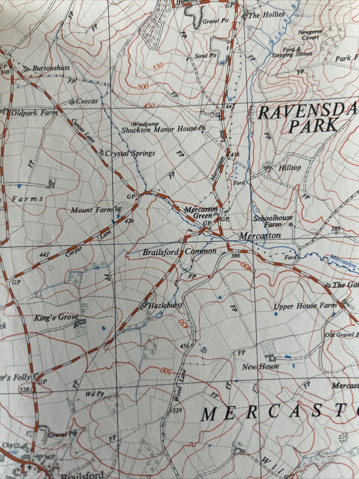 BRAILSFORD Ordnance Survey Sheet SK24 2 & Half Inch MAP 1960 Shirley