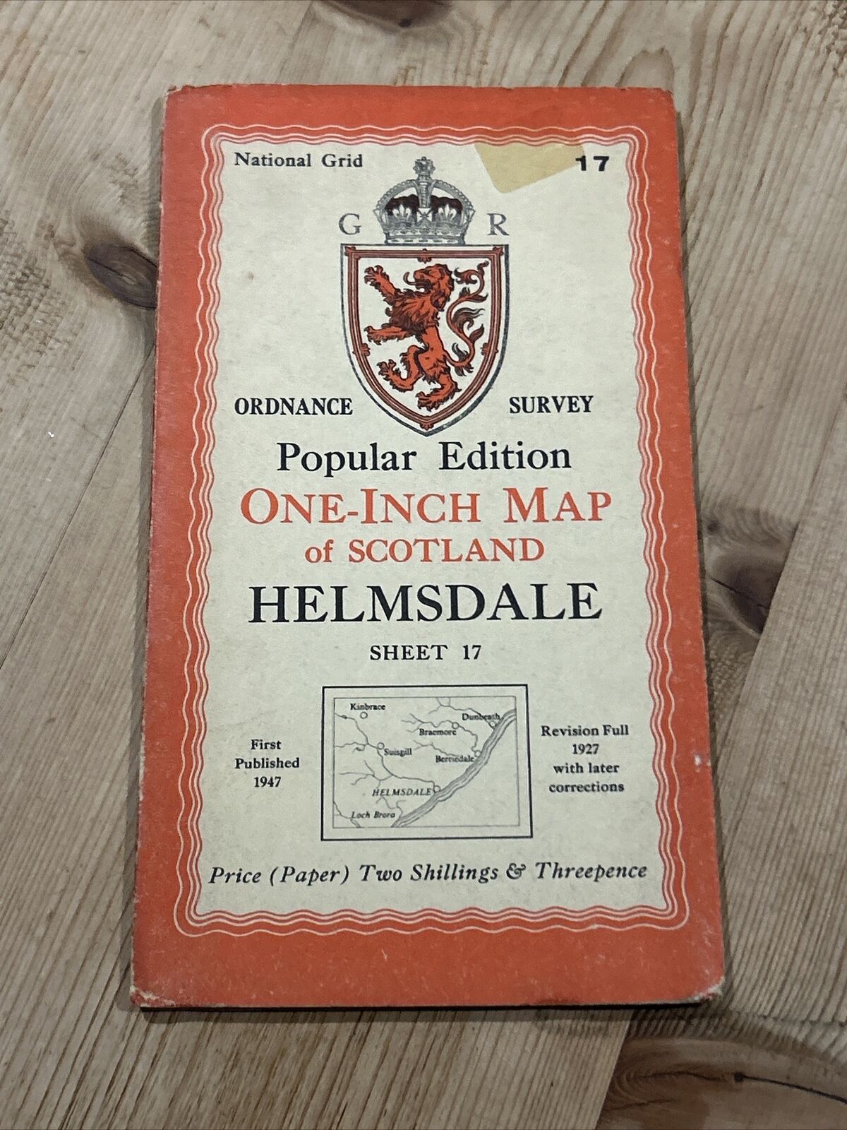 HELMSDALE Ordnance Survey One Inch Sheet 17 Popular Edition 1947 Dunbeath