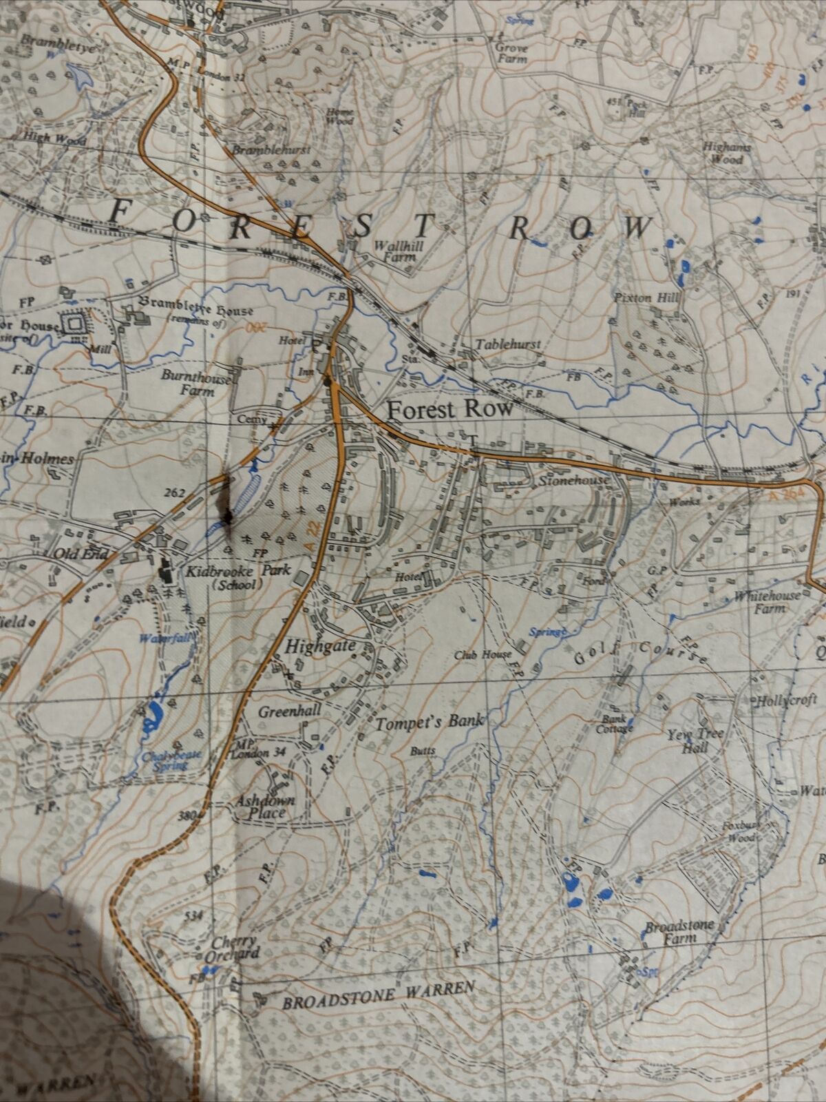 FOREST ROW Ordnance Survey 1:25000 First Series 1965 TQ43 Hartfield