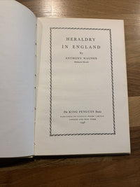 HERALDRY IN ENGLAND - King Penguin Book 1946 - Anthony Wagner - Colour Pics