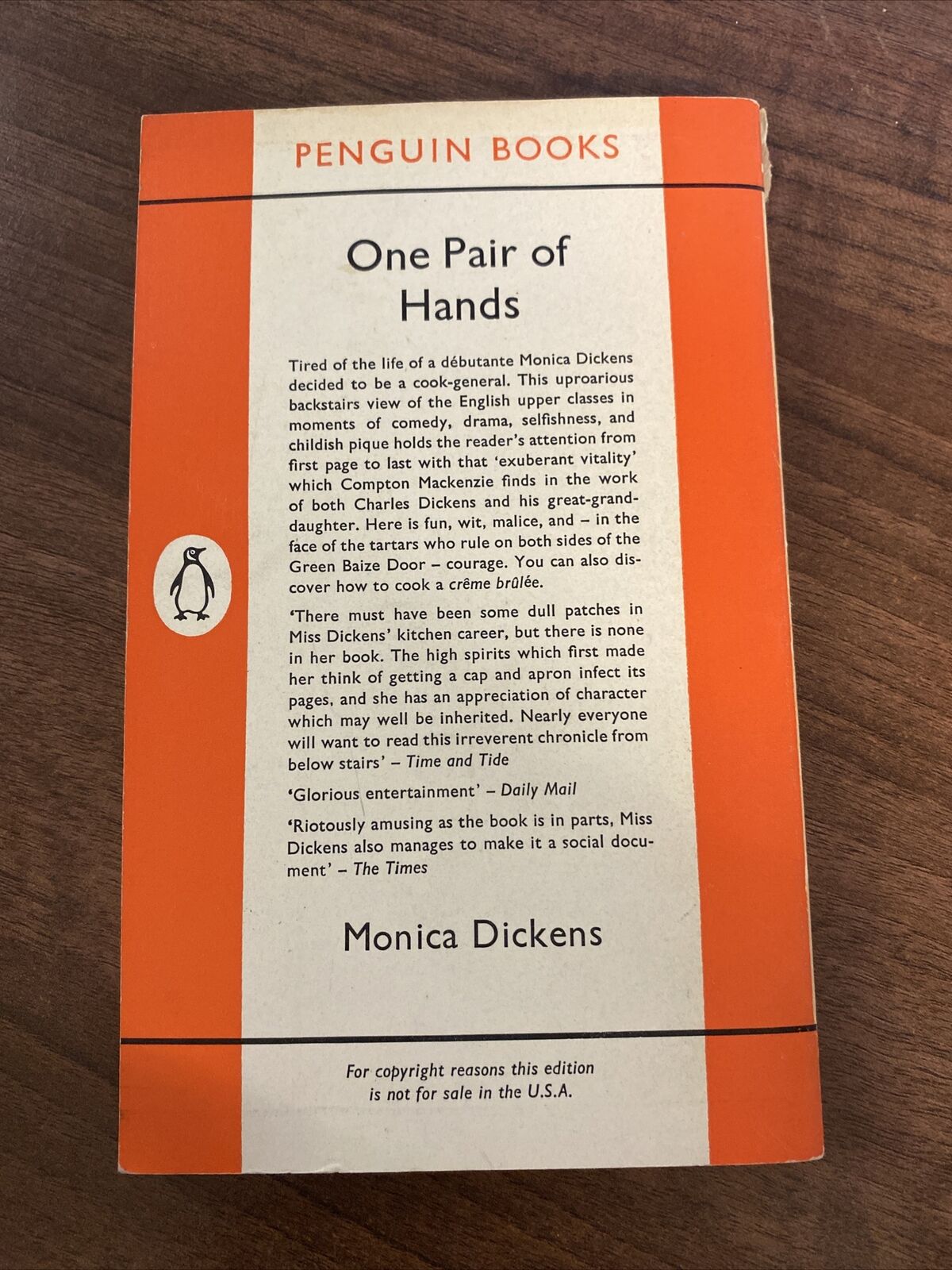 One Pair Of Hands PENGUIN PAPER BACK BOOK 1961