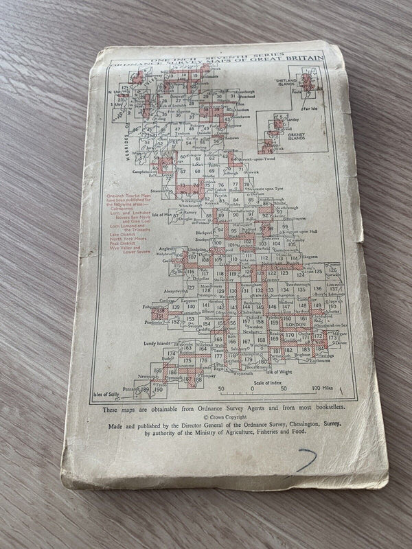 Vintage Ordnance Survey Seventh Series Cloth 1-inch DORCHESTER - 1960 Sheet 178