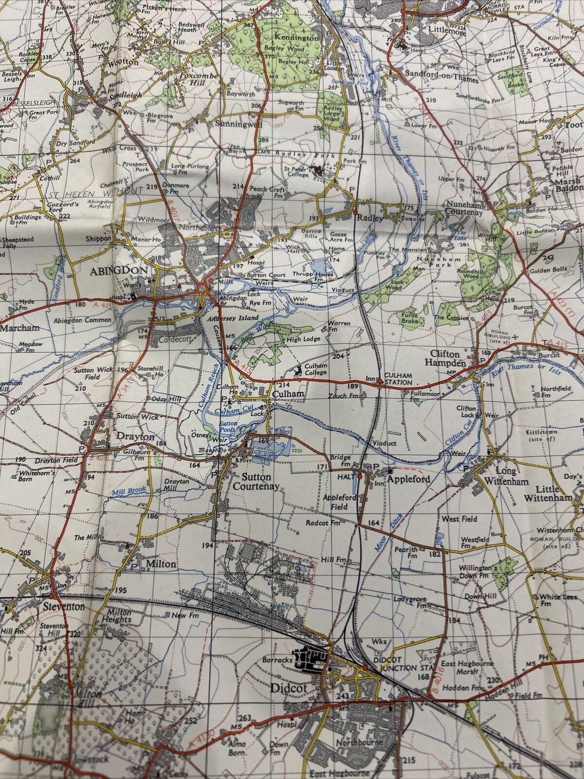 OXFORD & NEWBURY No 158 1959 Seventh Series Ordnance Survey One Inch Map