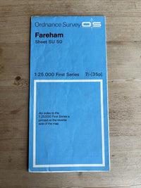 FAREHAM Ordnance Survey First Series Sheet SU50 1:25,000 1961 Alverstoke