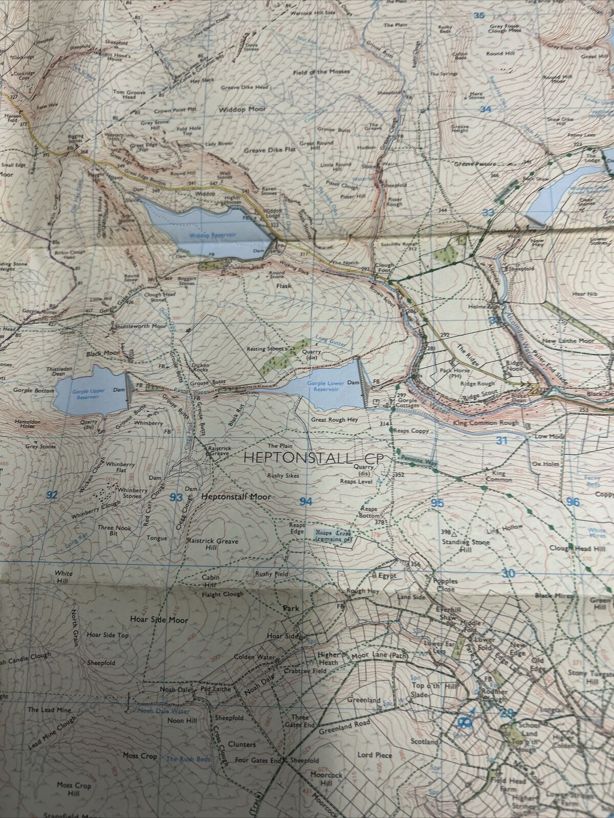 SOUTH PENNINES - Ordnance Survey Outdoor Leisure Map 1984 Blackburn Haworth