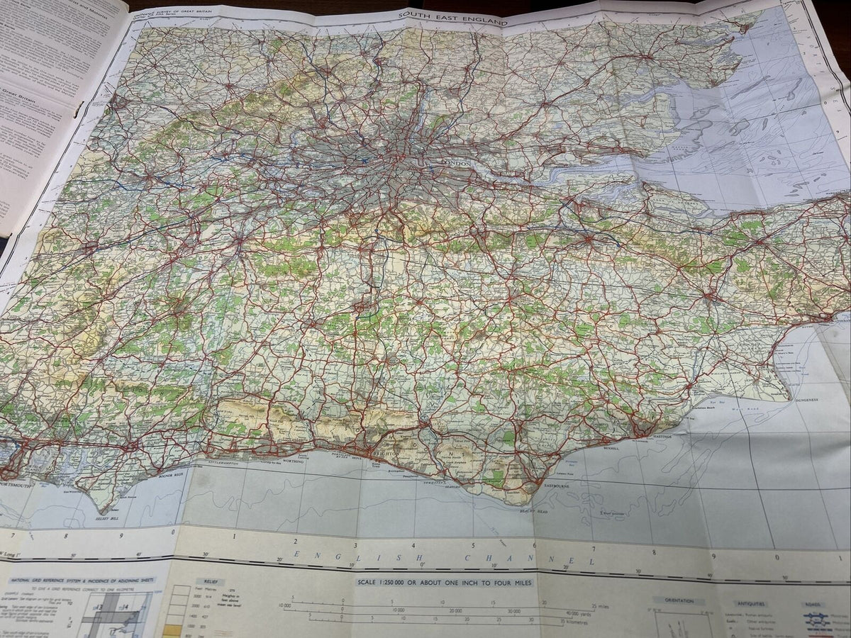 SOUTH EAST ENGLAND Ordnance Survey Map Quarter Inch Sheet 17 1973 Fifth Series