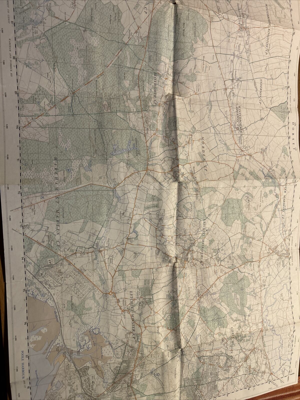 BERE REGIS Ordnance Survey Second Series 1:25,000 Map SY89/99 1972