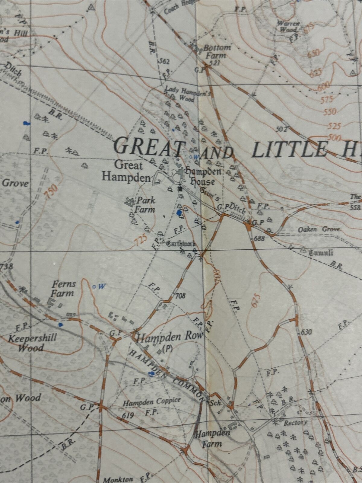 WENDOVER Ordnance Survey Sheet SP80 1:25000 1948 Great Kimble Great Missenden