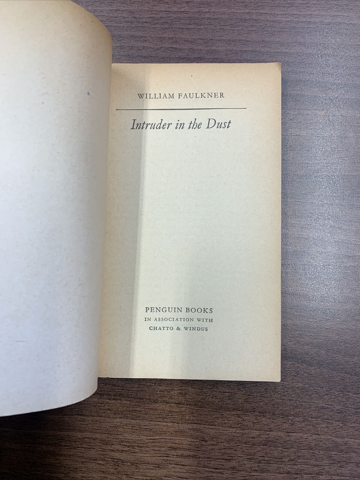 INTRUDER IN THE DUST  - WILLIAM FAULKNER - Penguin Books No 1432 1960 US Racism