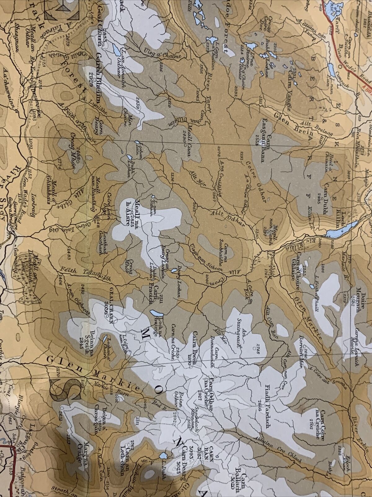 GRAMPIANS - Bartholomew Half Inch Map No 51 Scotland  1971 Newtonmore Pitlochry