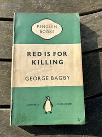 RED IS FOR KILLING George Bagby Penguin Books Crime 1954 First Edition