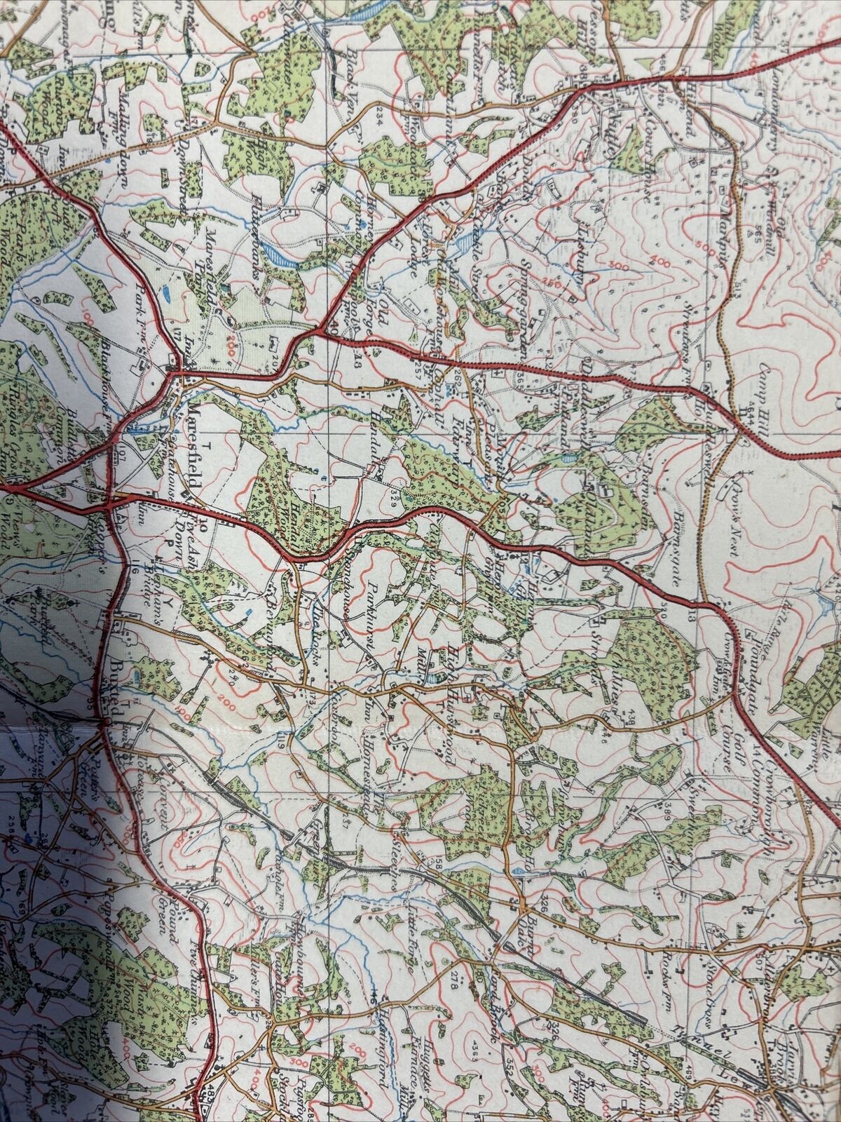 TUNBRIDGE WELLS Ordnance Survey Cloth One In Map 1920 Sheet 125 Kent Lingfield