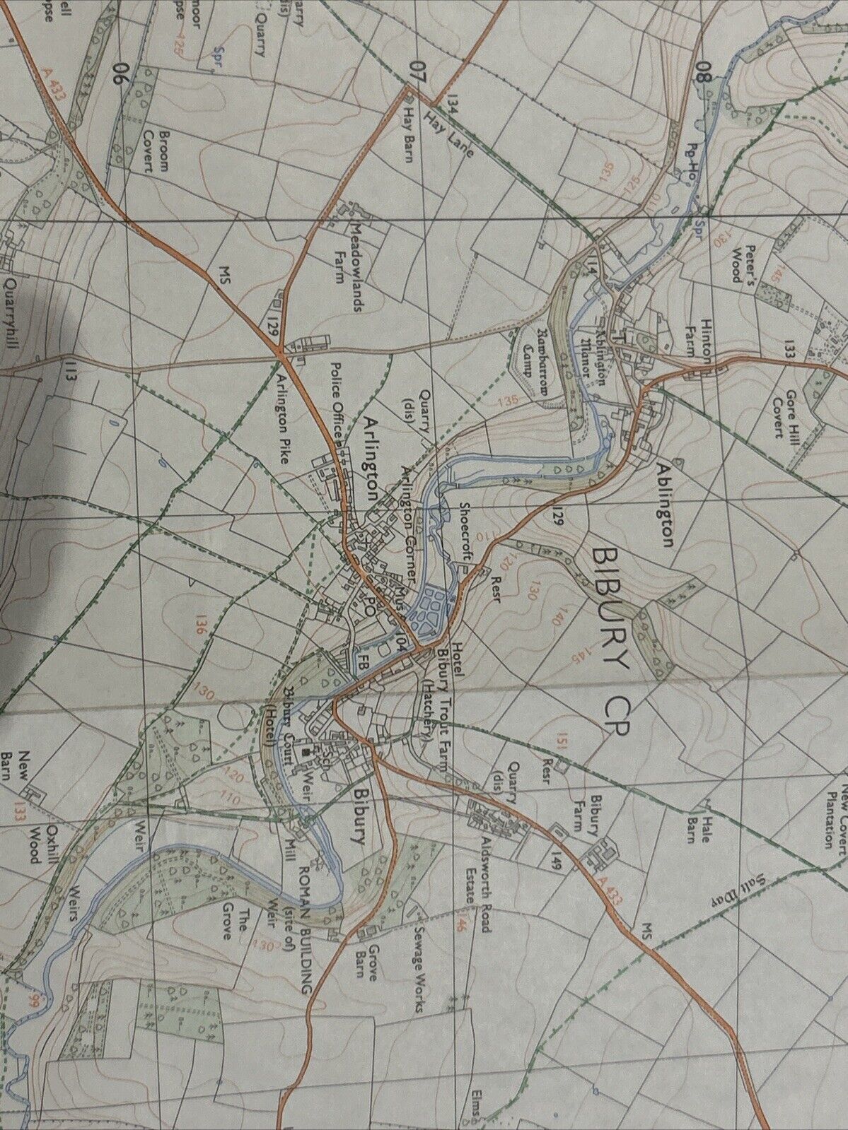 CIRENCESTER Pathfinder 1114 Ordnance Survey 1:25000 1982 SP 00/10 Bibury