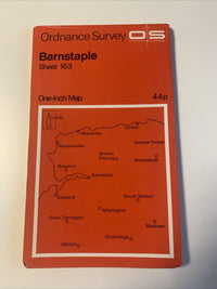 BARNSTAPLE Ordnance Survey 1 Inch Map Sheet 163 1972 Bideford Lynton Ilfracombe