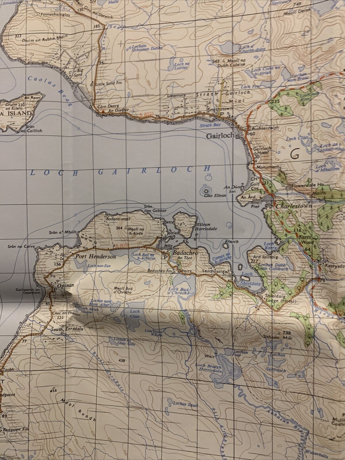 GAIRLOCH Scotland Ordnance Survey Map One Inch 1967 Sheet 19 Poolewe Talladale