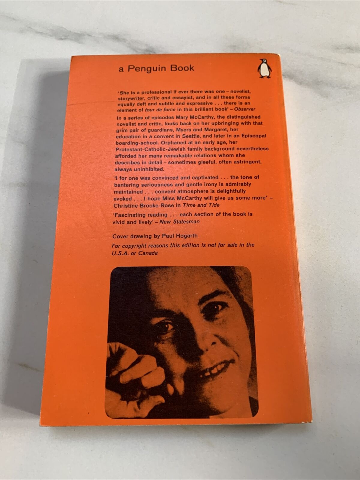 MEMORIES OF A CATHOLIC GIRLHOOD Mary McCarthy - Penguin Books 1964 