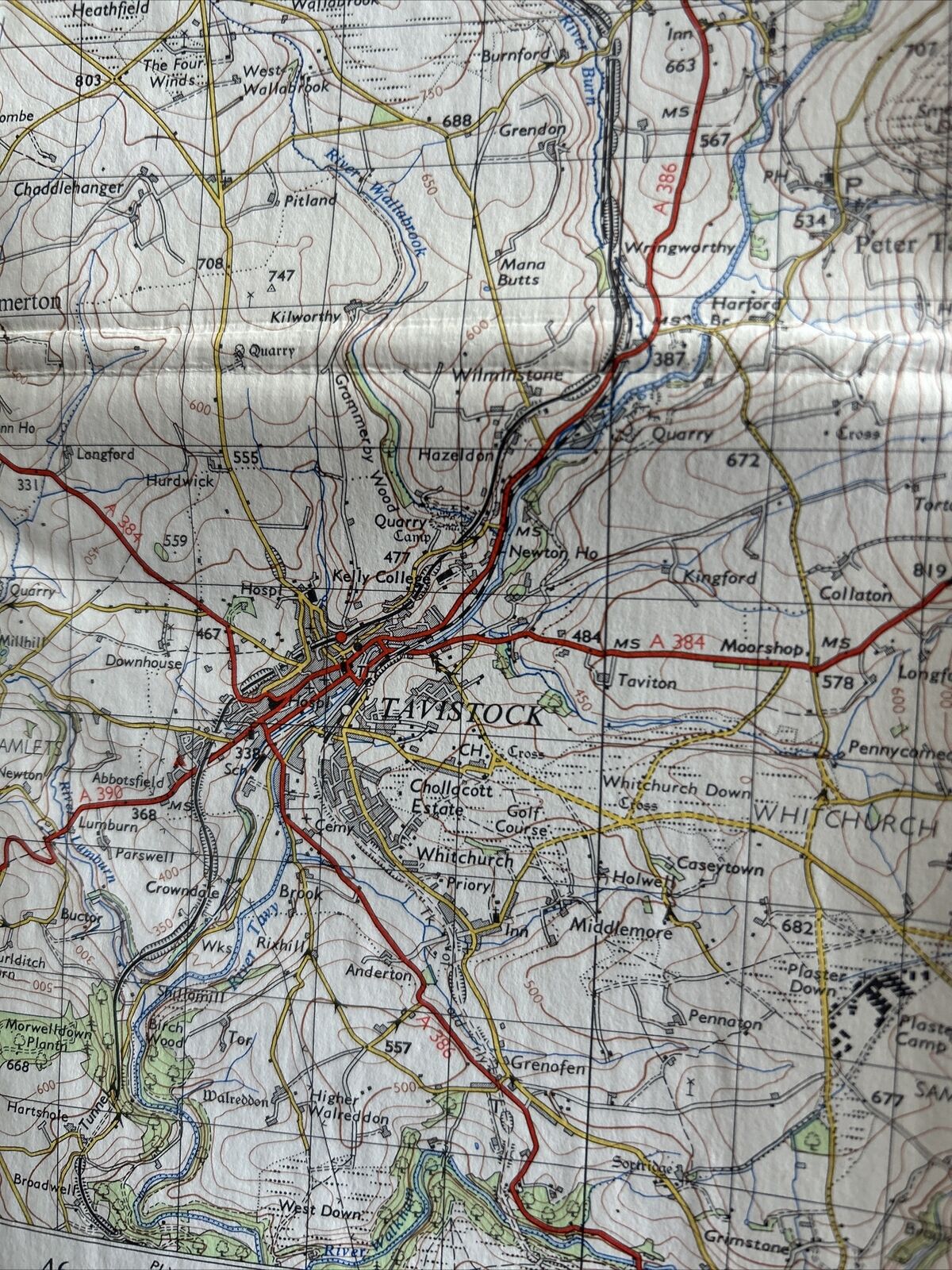 OKEHAMPTON Ordnance Survey Seventh Series Cloth One inch 1960 Sheet 175 Chagford