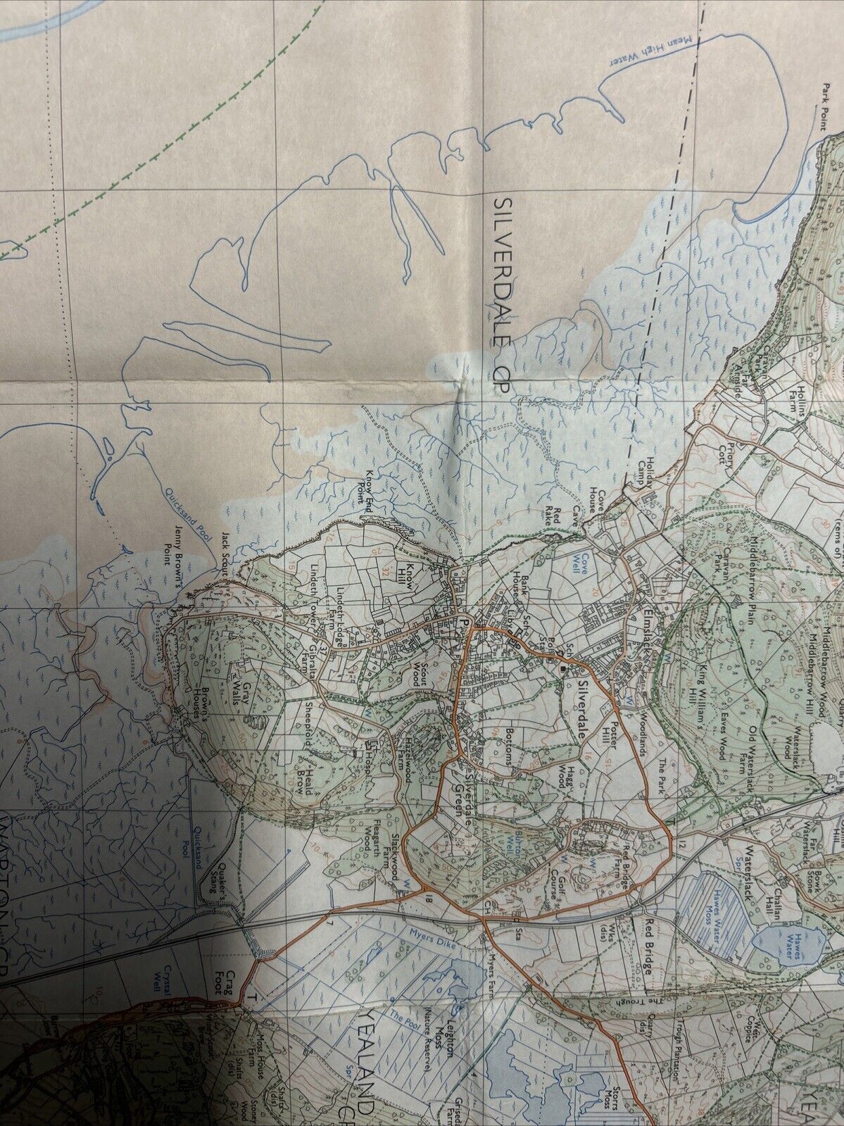 GRANGE OVER SANDS Pathfinder Ordnance Survey 1:25000 1981 SD 37/47 Silverdale