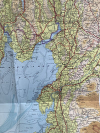 Johnstons Cloth New 2 Miles To 1 Inch Map - Lake District Windermere Circa 1954