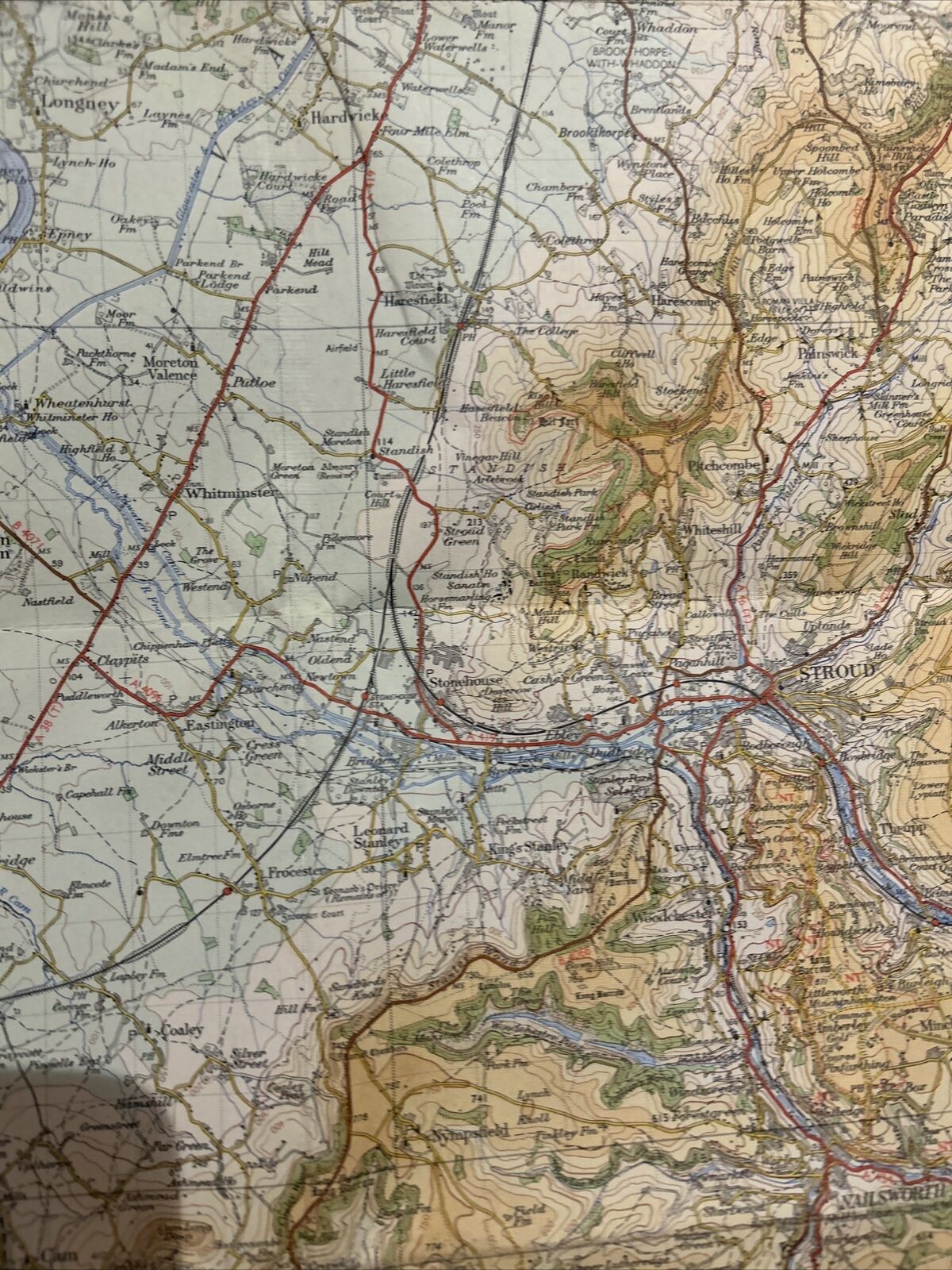 WYE VALLEY And LOWER SEVERN ORDNANCE SURVEY TOURIST MAP 1961 Gloucester Chepstow