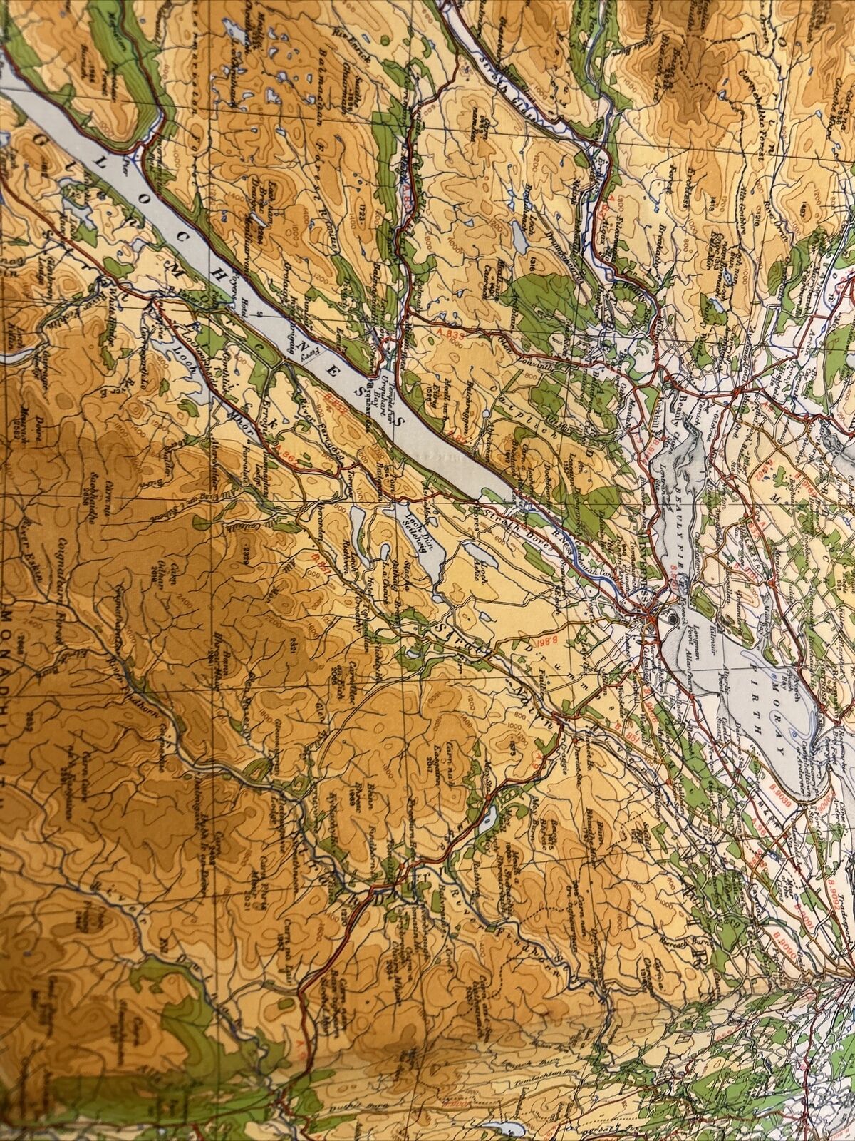 THE EASTERN HIGHLANDS 1946 Ordnance Survey CLOTH Sheet 5 Quarter Inch Map Dundee