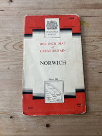 NORWICH Ordnance Survey Seventh Series Paper One Inch - 1954 Sheet 126