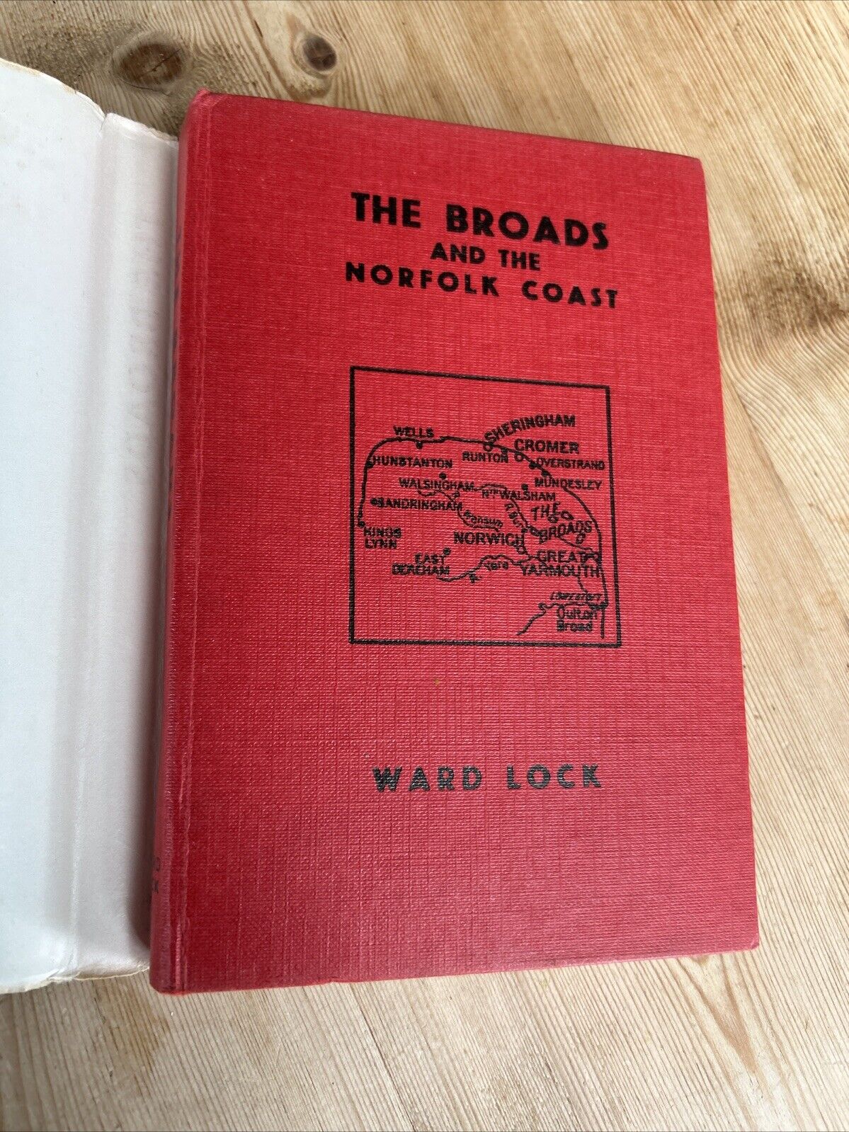 THE BROADS And The NORFOLK Coast Ward Locks Red Guide Hardback Dust Jacket Maps