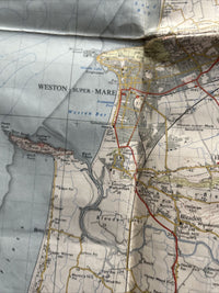 WESTON SUPER MERE Ordnance Survey Seventh Series Paper One In Map Sheet 165 1958
