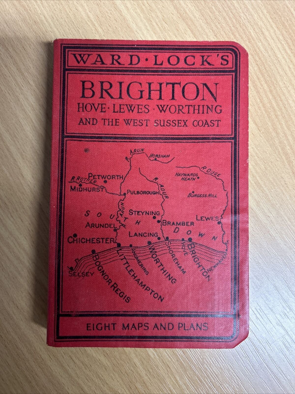 BRIGHTON HOVE 1960s? Ward Locks Red Guide Hardback Maps Photos