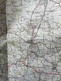 LOWESTOFT Ordnance Survey CLOTH Seventh Series Map One Inch 1954 Sheet 137