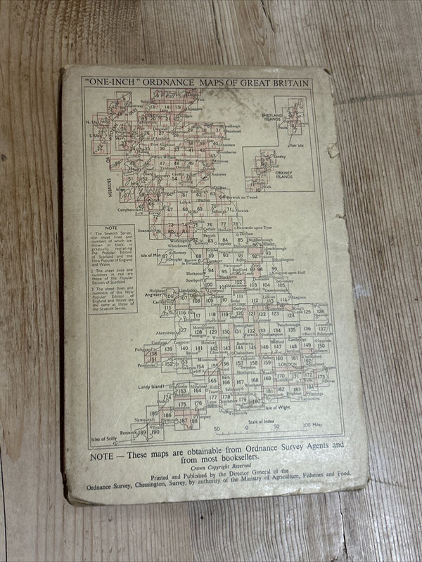 HEXHAM Ordnance Survey Paper Map 1956 Seventh Series Sheet 77 Consett Otterburn