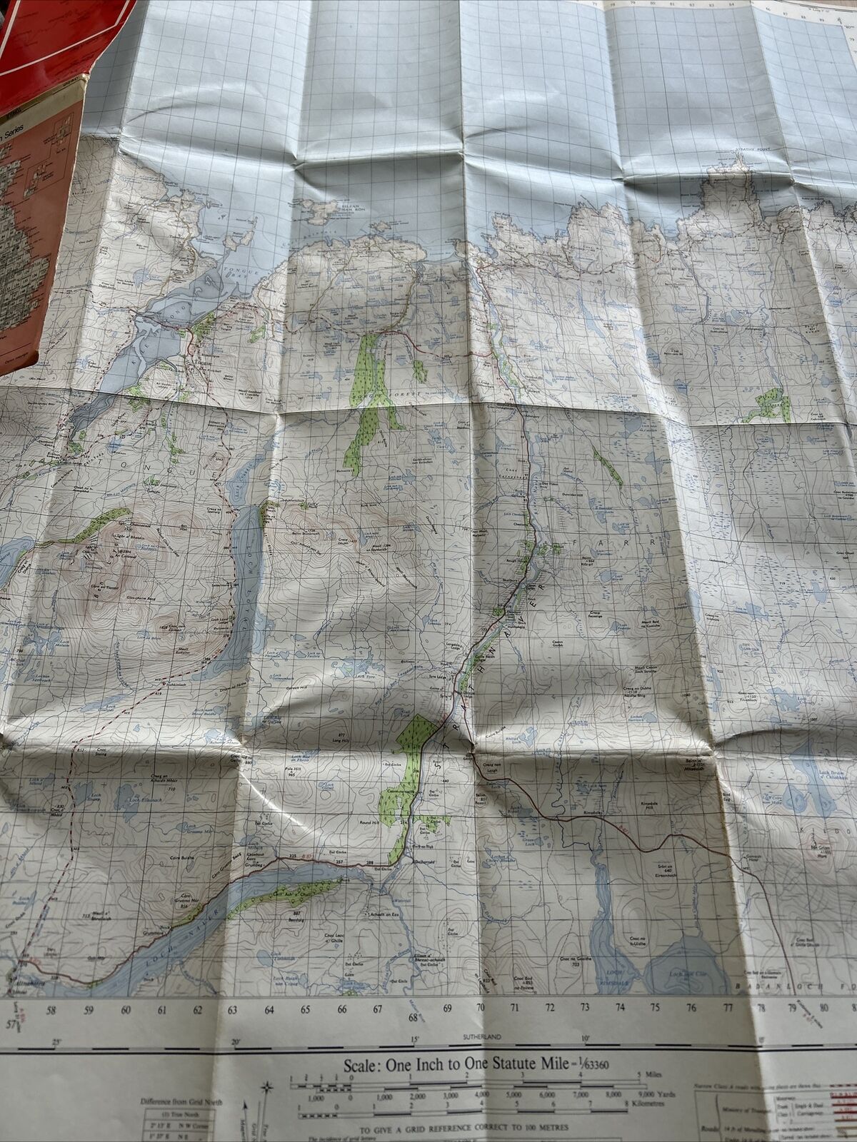 TONGUE - Ordnance Survey Map One Inch 1959 Sheet 10 Scotland Strathnaver