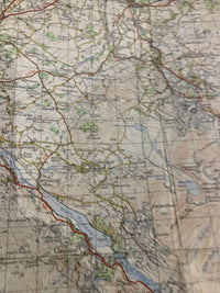 SNOWDON Cloth Ordnance Survey Seventh Series One inch 1965 Sheet 107 Conway