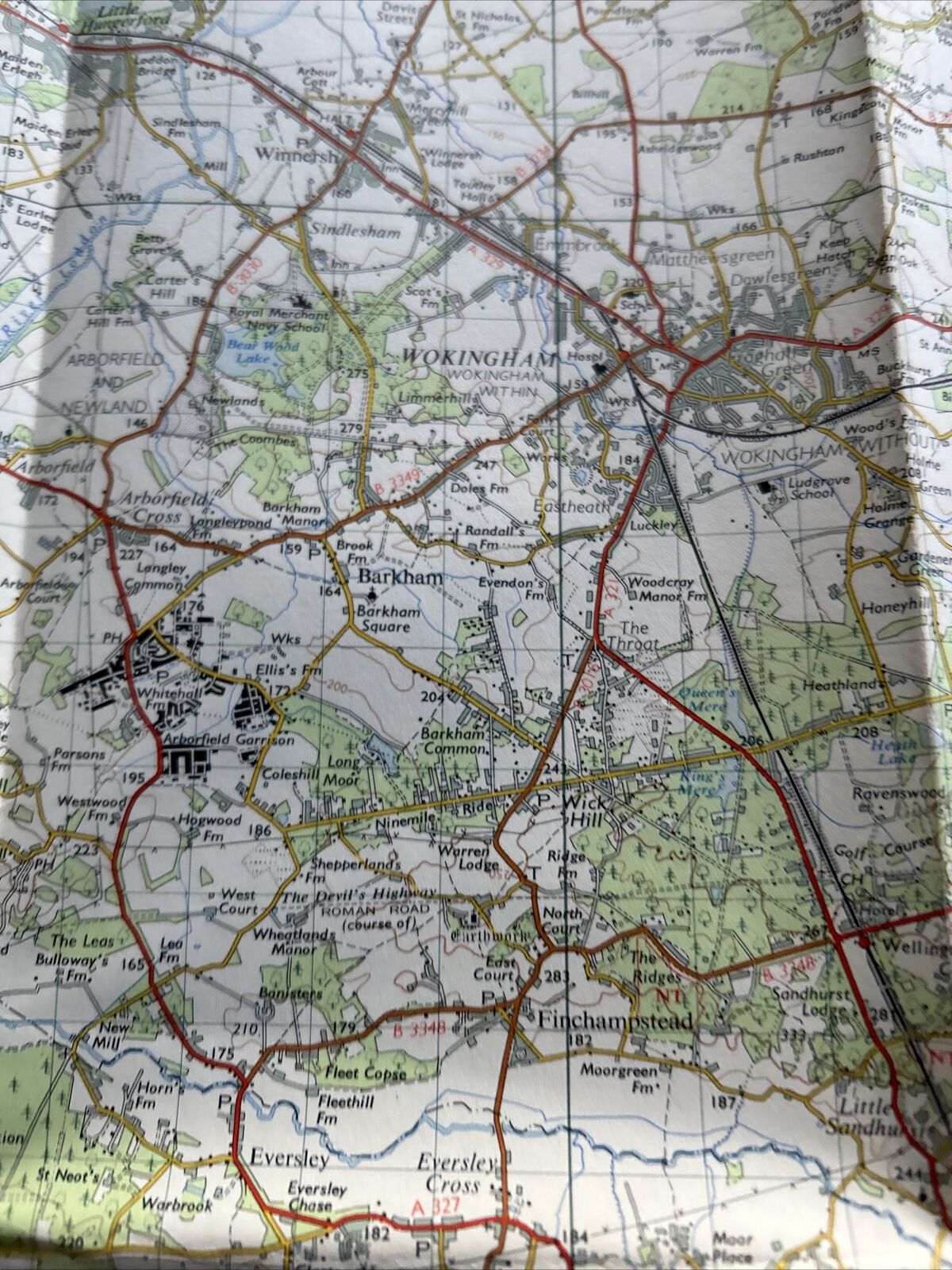 ALDERSHOT Ordnance Survey Seventh Series Paper One In Map Sheet 169 1959 Alton