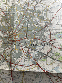COVENTRY & RUGBY Ordnance Survey Seventh Series One inch 1961 Sheet 132 Hinckley