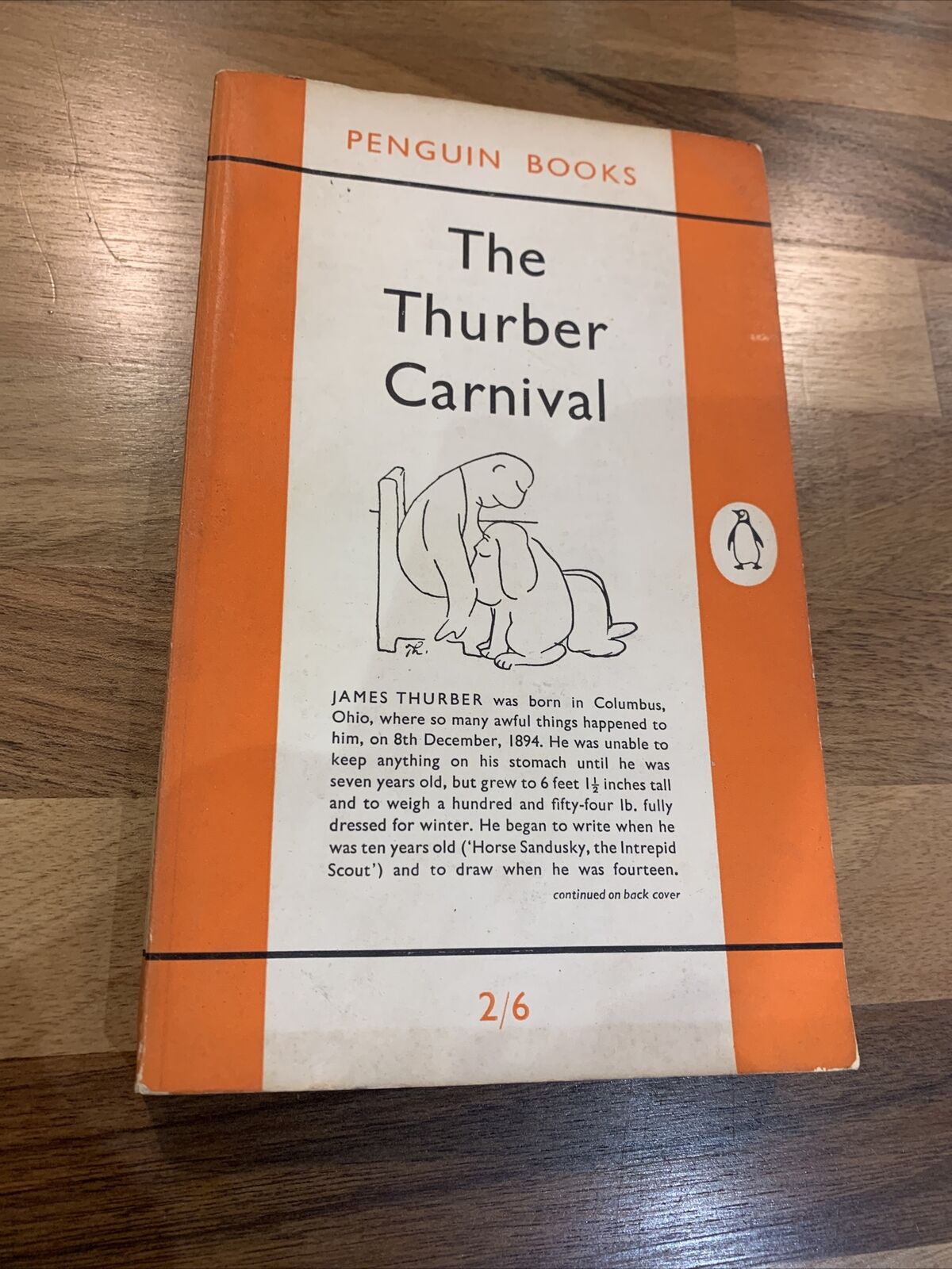 THE THURBER CARNIVAL James Thurber - Penguin Paperback No 871 1956 Cartoons