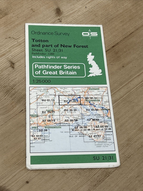 TOTTON & Part Of NEW FOREST Pathfinder Ordnance Survey SU21/31 1:25000 1980