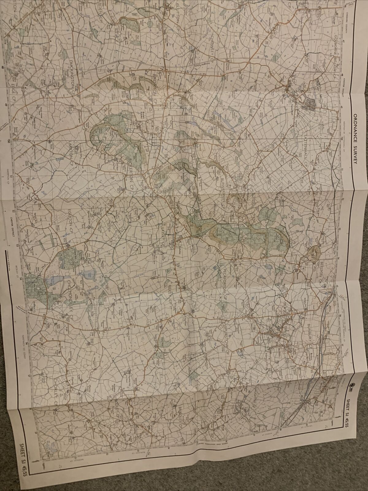 FARNDON HOLT & TATTENHALL Pathfinder Ordnance Survey Sheet SJ45/55 1:25000 1978