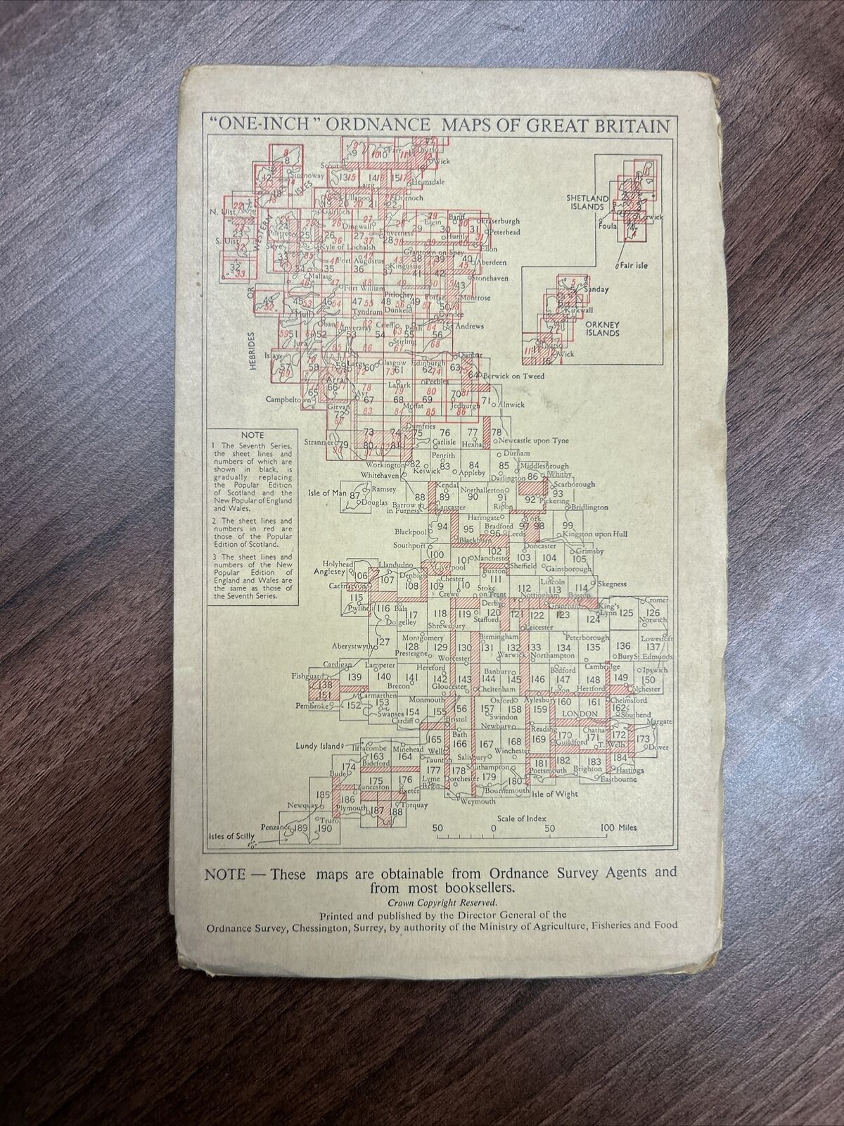 LANDS END - Ordnance Survey Cloth 6th Series 1-inch 1946 Sheet 189 Cornwall