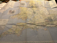 1970 Ordnance Survey Route Planning Map - South Sheet Ten Miles To Inch