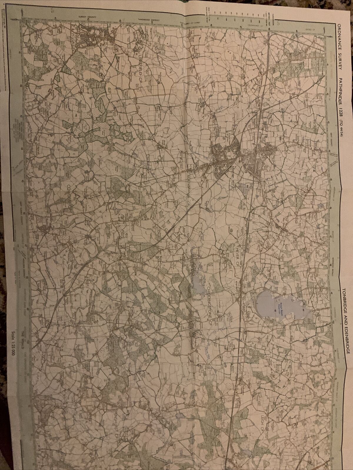 TONBRIDGE & EDENBRIDGE Pathfinder Ordnance Survey 1:25000 1981 No 1228