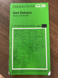 1971 DART ESTUARY Ordnance Survey Second Series Pathfinder Map SX 85/95