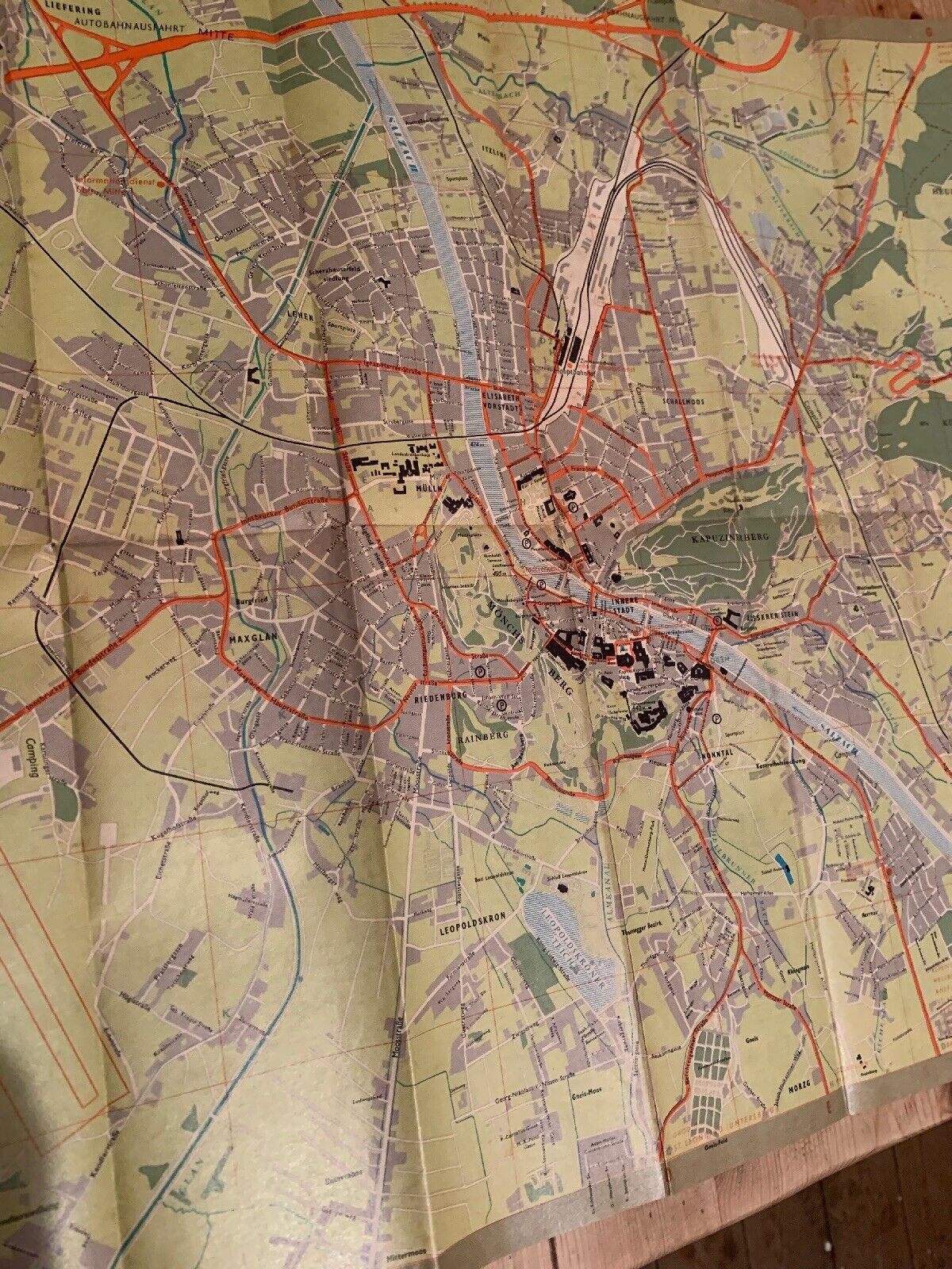 Salzberg Austria - City Map 1969